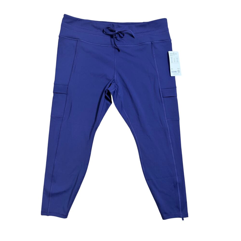 NWT Athleta Rainier Cargo Tight Leggings 2X Navy Drawstring Pockets MSRP 119